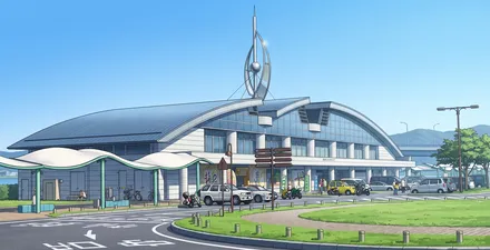 道の駅 びわ湖大橋米プラザの外観（イラスト）