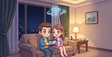 無料Wi-Fi 完備のご案内（イラスト）